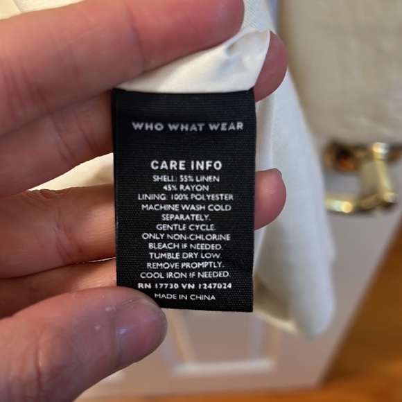 nude linen blazer with tie - Picture 8 of 8